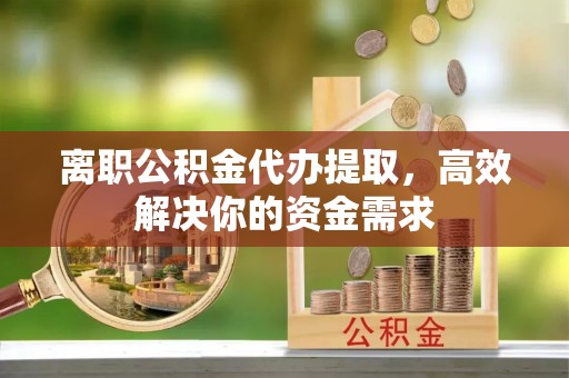 三角离职公积金代办提取，高效解决你的资金需求