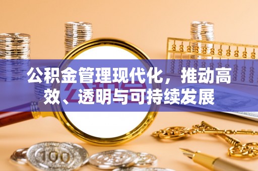 三角公积金管理现代化，推动高效、透明与可持续发展