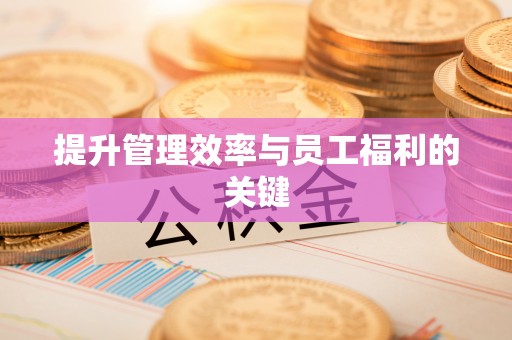 三角提升管理效率与员工福利的关键