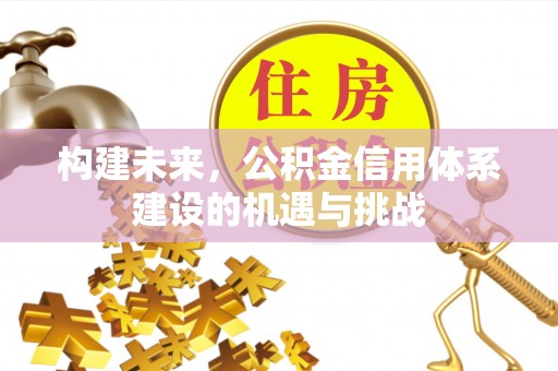三角构建未来，公积金信用体系建设的机遇与挑战