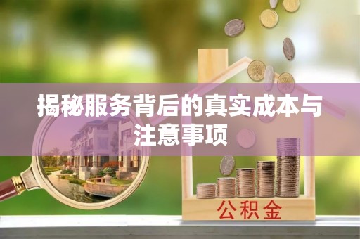 三角揭秘服务背后的真实成本与注意事项